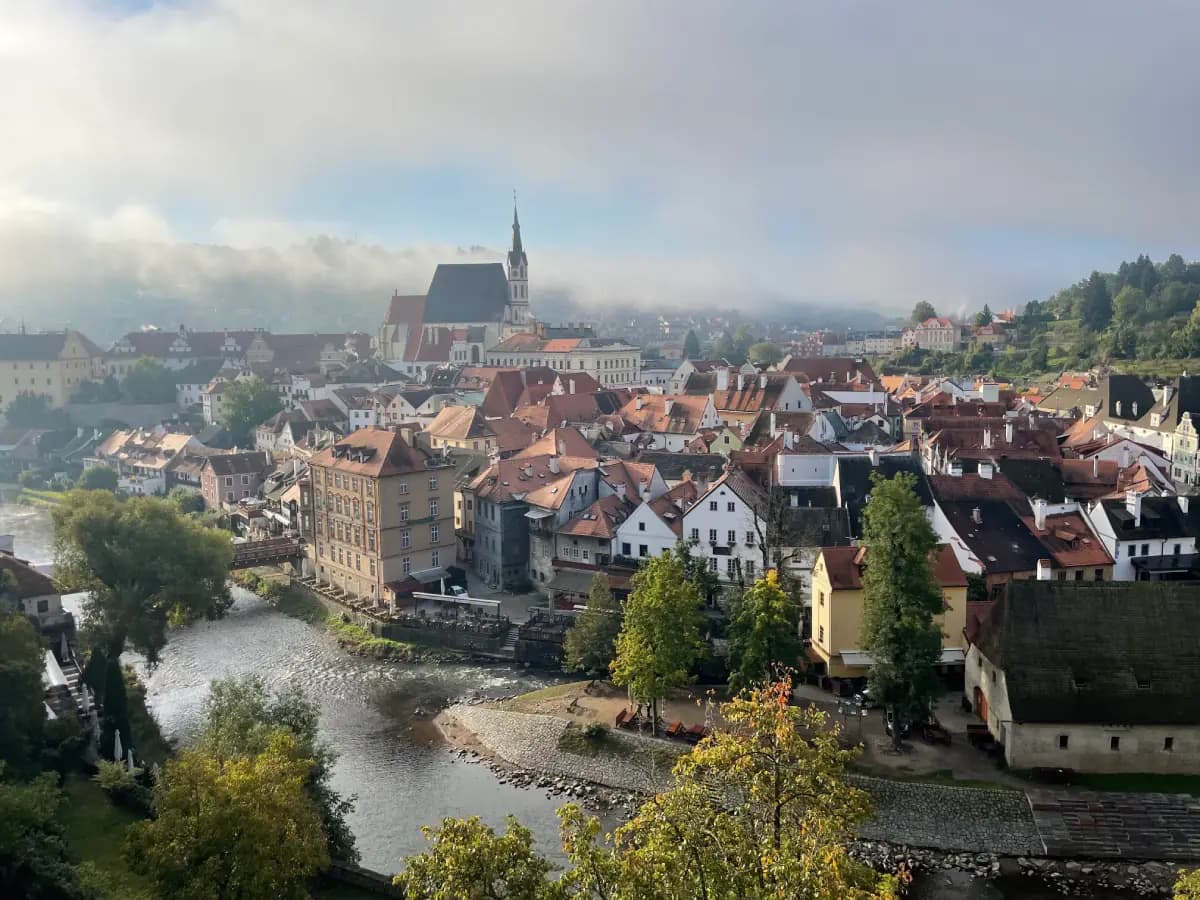 Aerial view of Český Krumlov